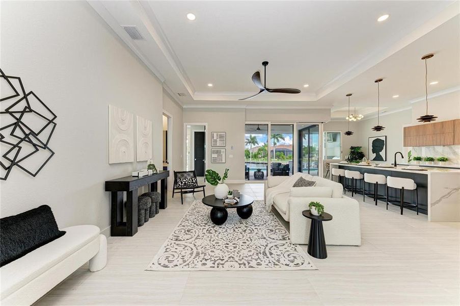 Furnished interior view inside a new home in , Punta Gorda (Image 54). Furnished interior view inside a new home in , Punta Gorda (Image 54).