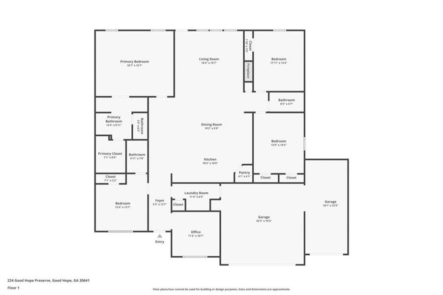2D floor plan layout of this home in , Good Hope, GA (Image 5).