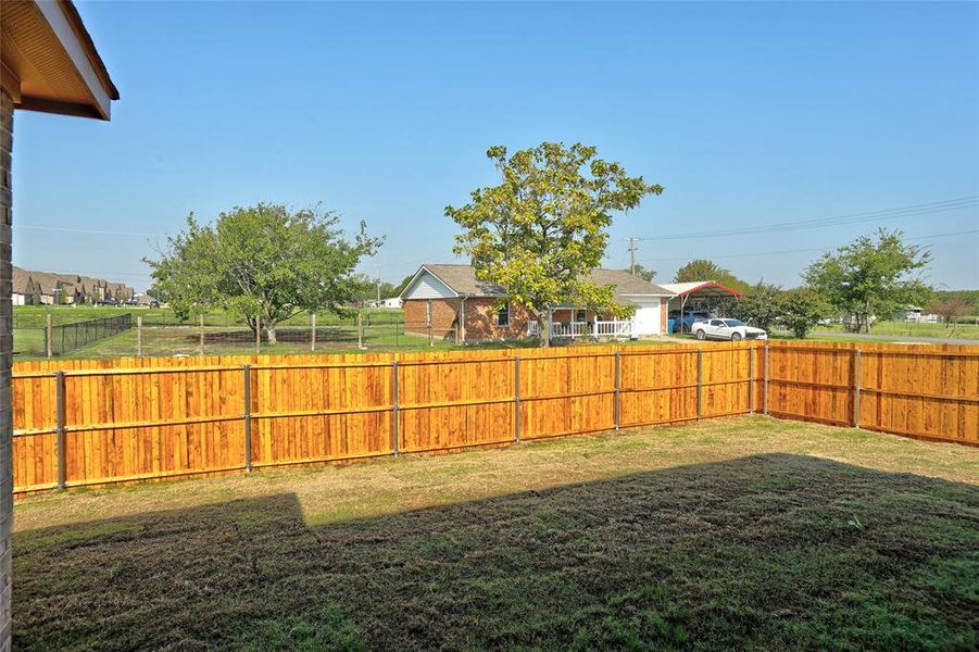 View of fenced backyard View of fenced backyard