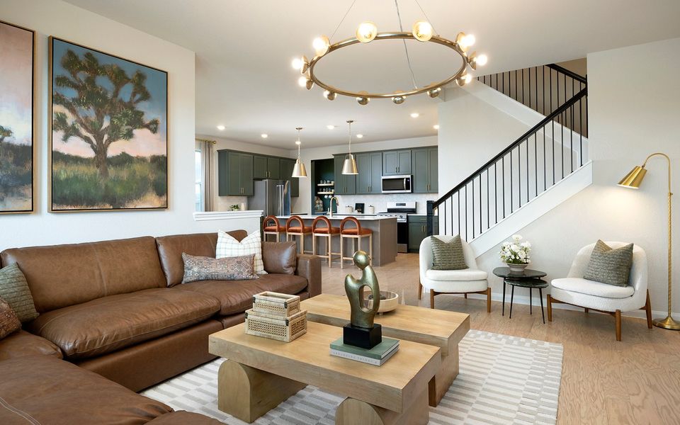 Representative furnished interior of a home built from the Verbena by Brookfield Residential in Elyson, Katy (Image 5).