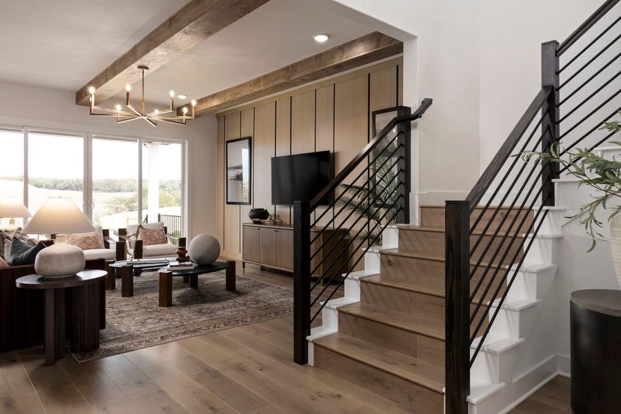 Furnished interior view inside a new home in Lariat, Liberty Hill (Image 10).