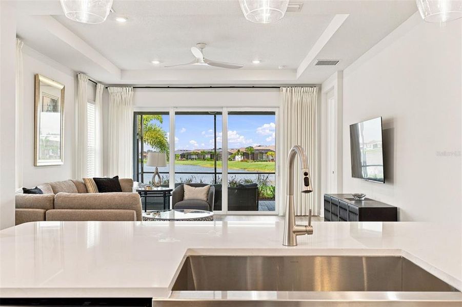 Furnished interior view inside a new home in Esplanade at Azario Lakewood Ranch, Bradenton (Image 16). Furnished interior view inside a new home in Esplanade at Azario Lakewood Ranch, Bradenton (Image 16).
