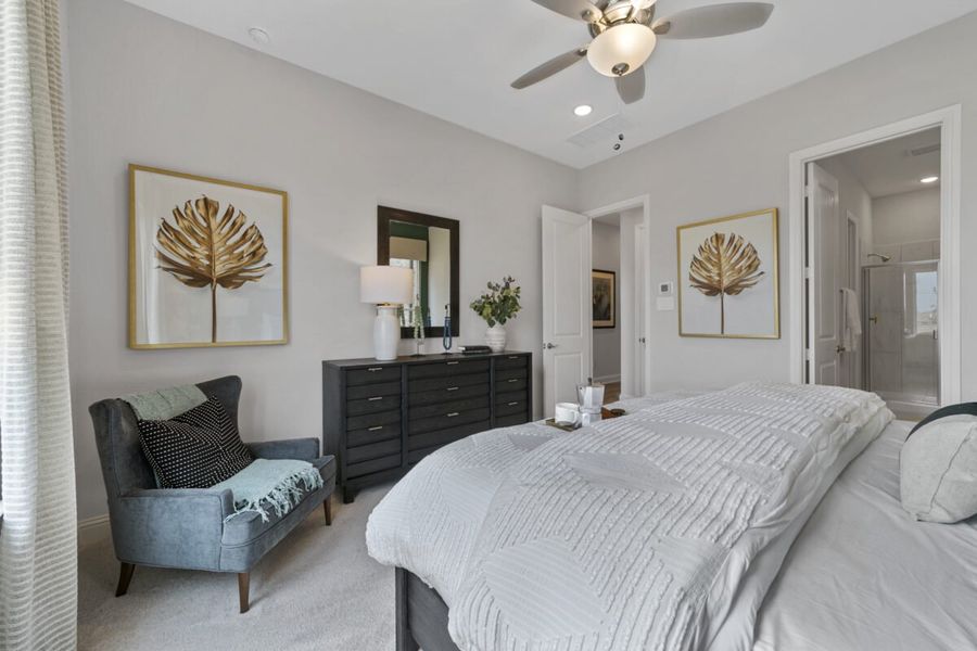 Representative furnished interior of a home built from the Duets D417 by Landon Homes in Lexington Frisco, Frisco (Image 10).