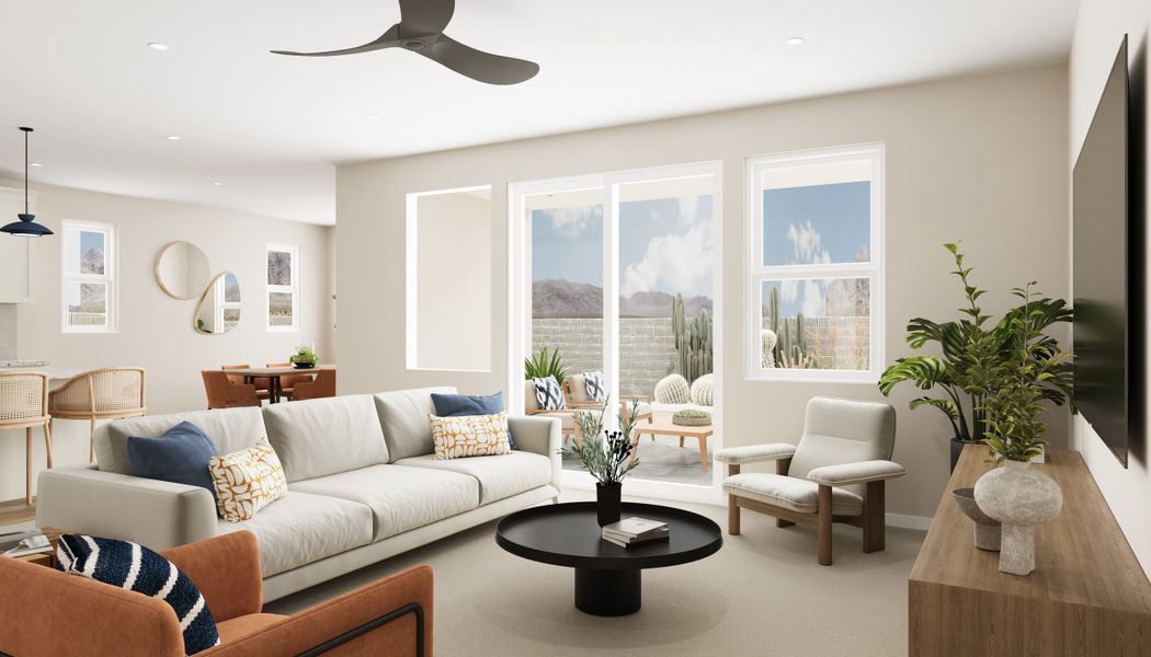 Representative furnished interior of a home built from the Crescent by Beazer Homes in Sanctuary, Phoenix (Image 5). Representative furnished interior of a home built from the Crescent by Beazer Homes in Sanctuary, Phoenix (Image 5).