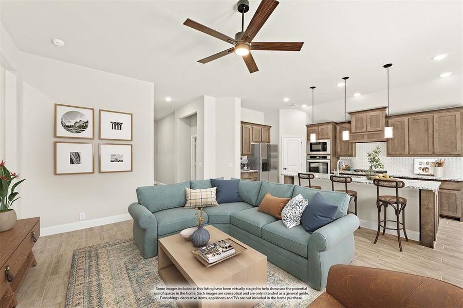 Furnished interior view inside a new home in The Oaks, Red Oak (Image 17).
