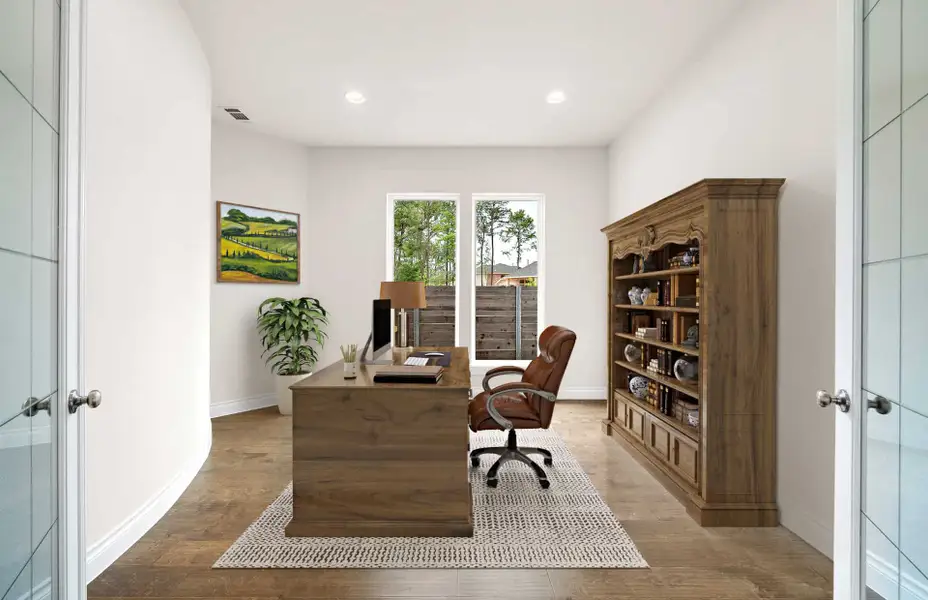 Representative furnished interior of a home built from the 4094 by Ravenna Homes in Artavia 70′, Conroe (Image 5).
