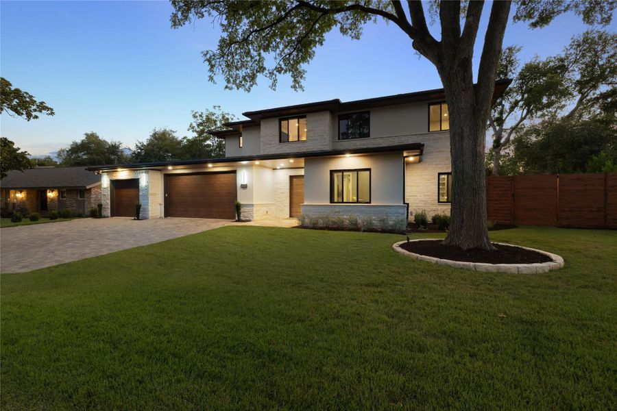 Front exterior of a new home in , Austin, TX, highlighting curb appeal (Image 23). Front exterior of a new home in , Austin, TX, highlighting curb appeal (Image 23).