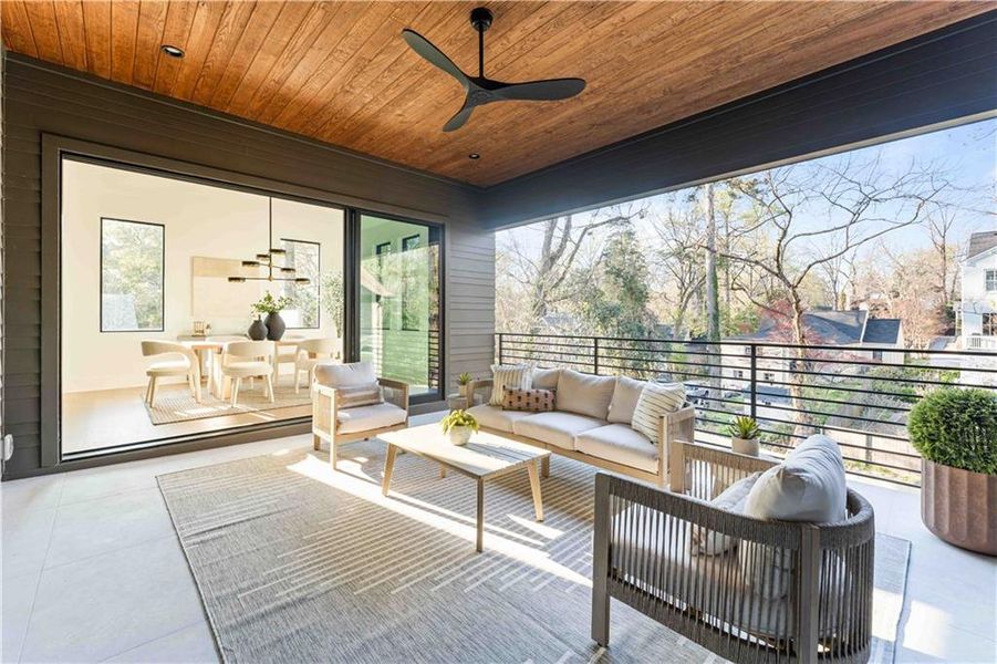 Exterior details and patio area of a home in , Atlanta (Image 25).