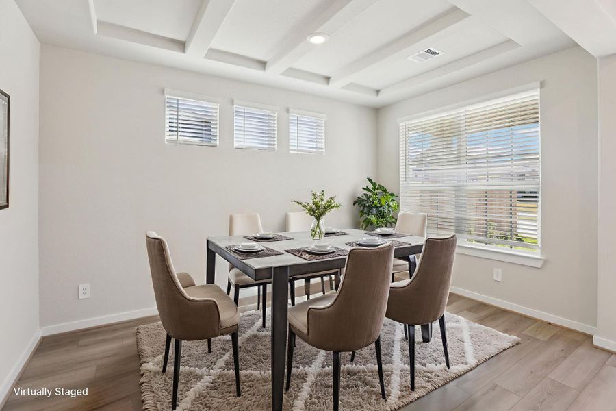 Photos are not of the actual home, but are photos of the builder home with same floorplan with similar interior finishes.
