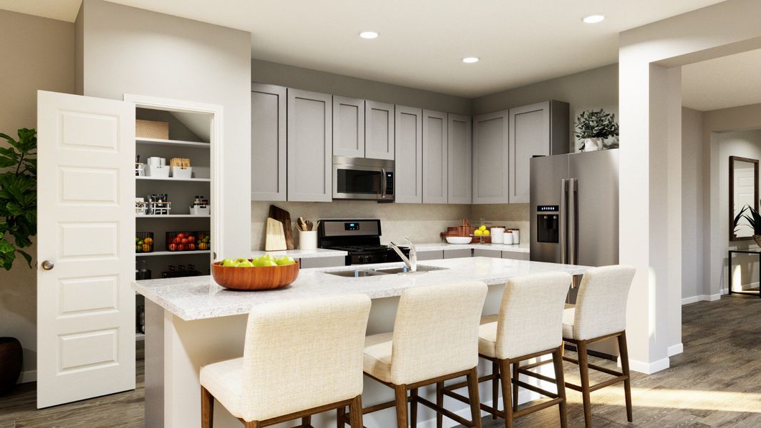 Representative furnished interior of a home built from the The Emilia by Legend Homes in Rocky Creek Crossing, Crowley (Image 11).