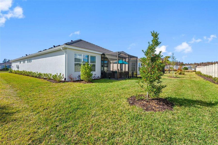 Exterior details and patio area of a home in Esplanade at Wiregrass Ranch, Wesley Chapel (Image 24).