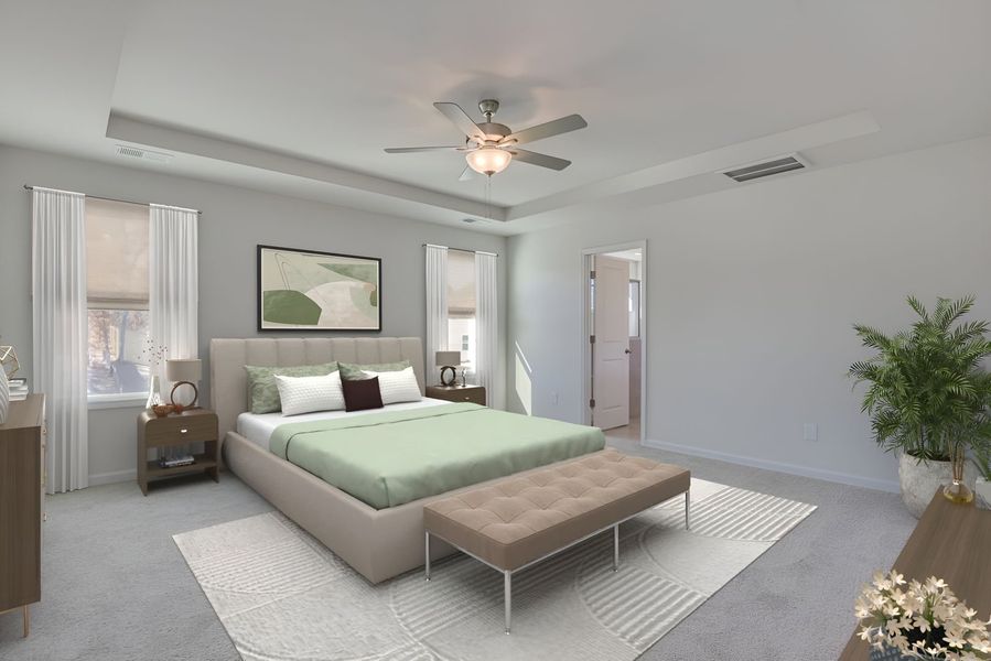Furnished interior view inside a new home in Madison at Buice Lake, Acworth (Image 122).
