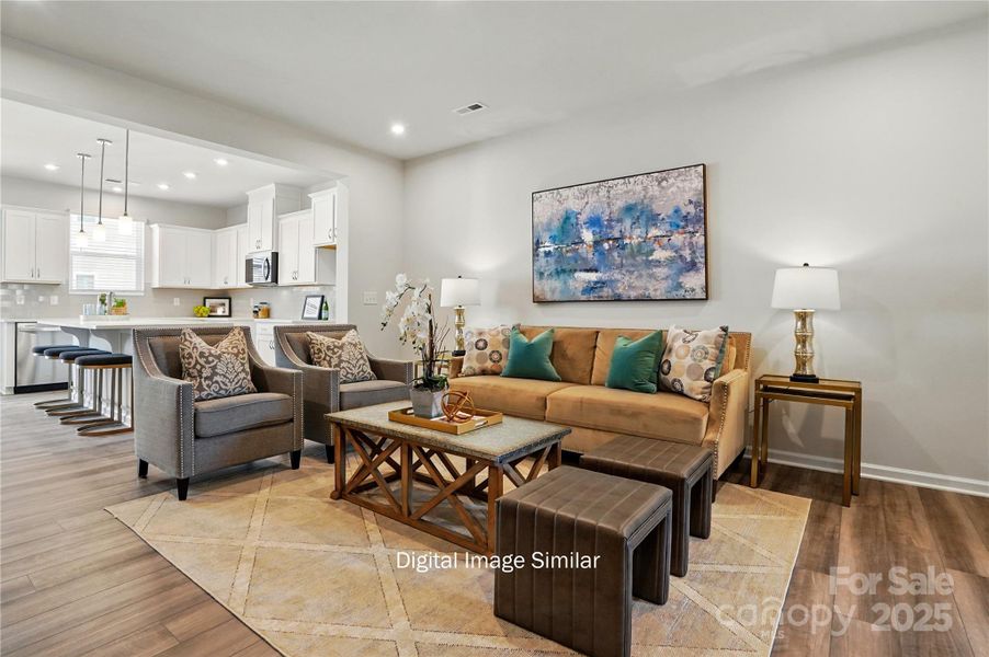 Furnished interior view inside a new home in Bailey Run, Charlotte (Image 13).