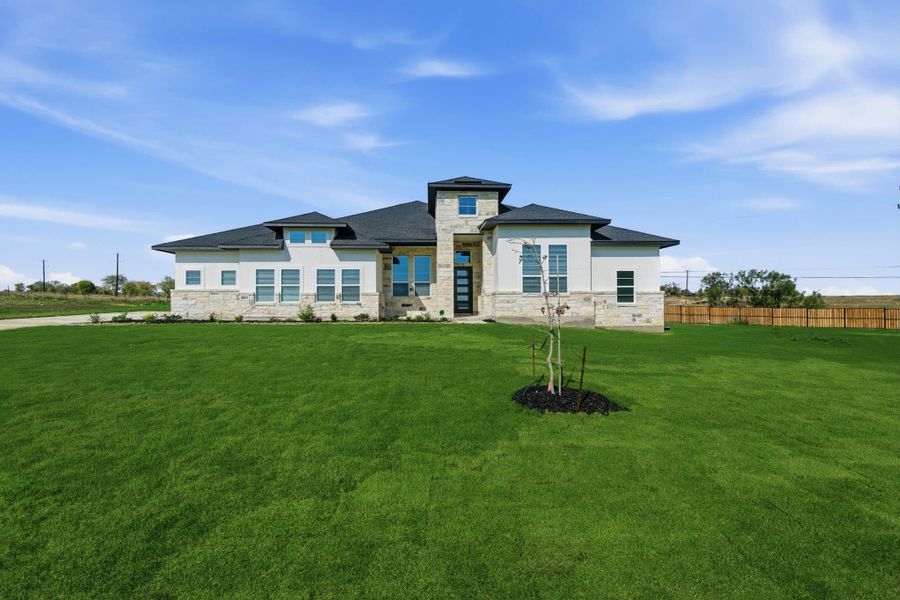 Representative exterior details of a home built from the Malibu by Chesmar Homes in Sienna Lakes, San Antonio (Image 3).