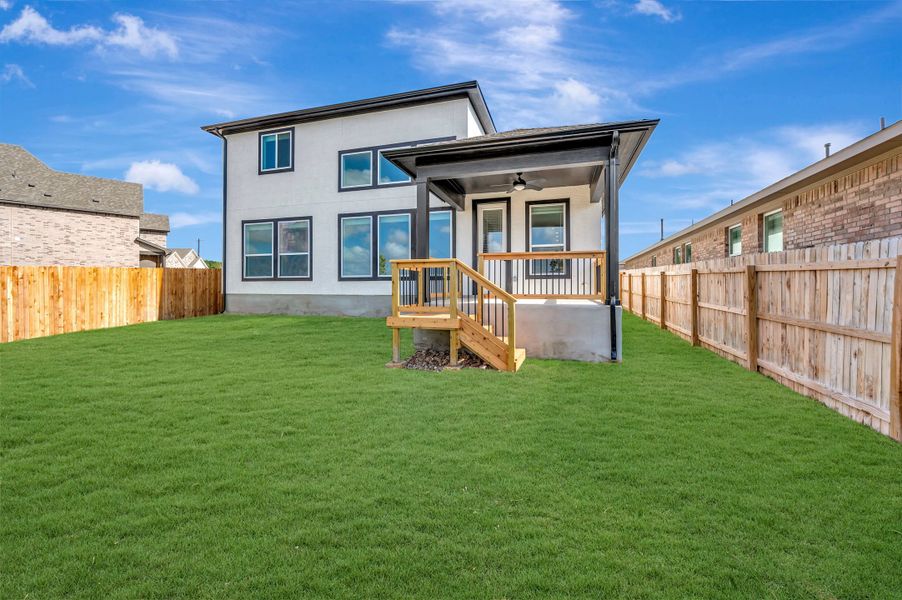 Exterior details and patio area of a home in Davis Ranch 50', San Antonio (Image 3).