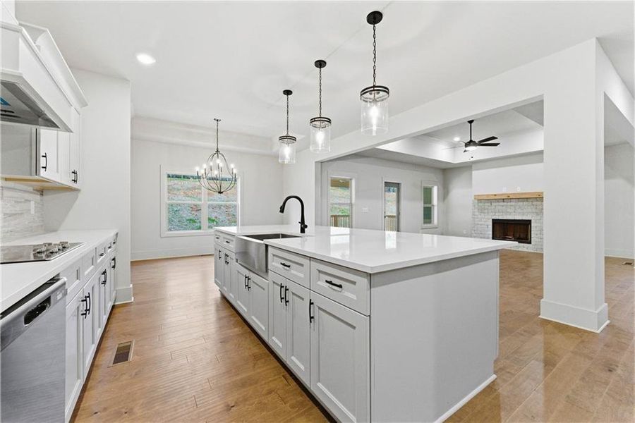 Furnished interior view inside a new home in Steeplechase, Hoschton (Image 8).