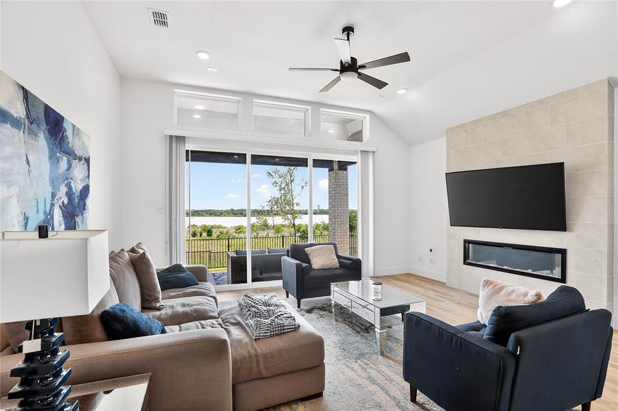 Furnished interior view inside a new home in , Little Elm (Image 17).