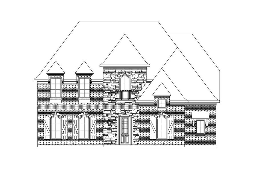 Representative exterior photo of a completed home built from the Downton Abbey by Grand Homes in Grand Oaks, Celina, TX (Image 21).