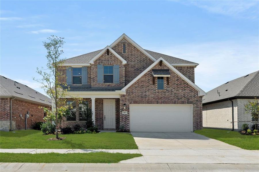 Front exterior of a new home in Monticello Park, Princeton, TX, highlighting curb appeal (Image 1). Front exterior of a new home in Monticello Park, Princeton, TX, highlighting curb appeal (Image 1).