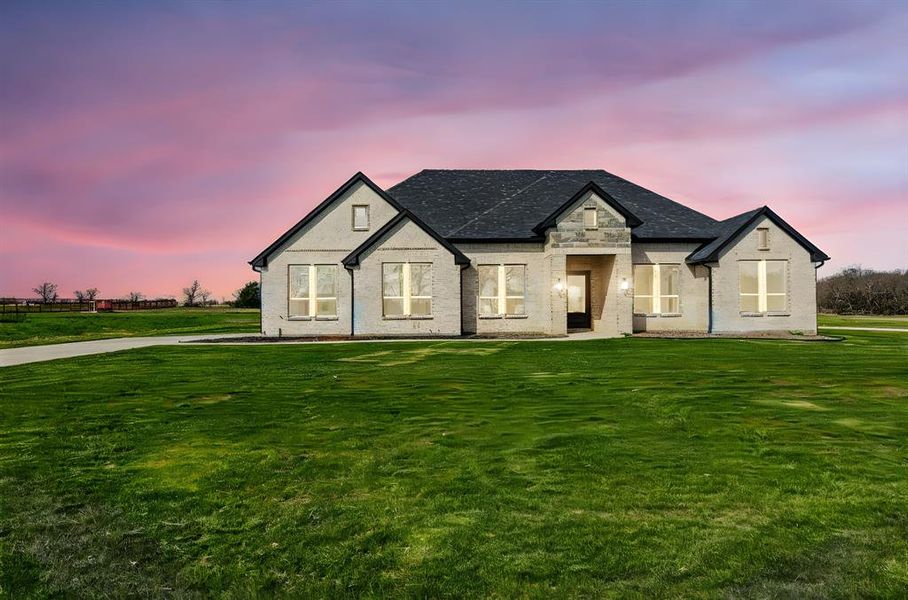Front exterior of a new home in , Celeste, TX, highlighting curb appeal (Image 25).