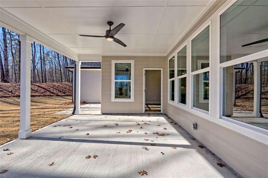 Exterior details and patio area of a home in , Clarkesville (Image 28).
