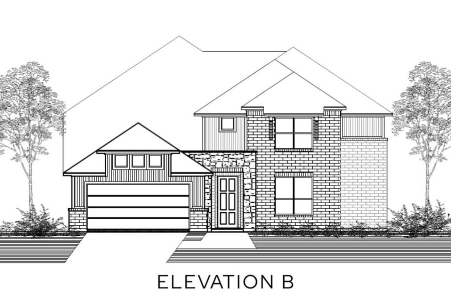 Representative rendering of the exterior for the The Highland by Lillian Custom Homes (Image 4).