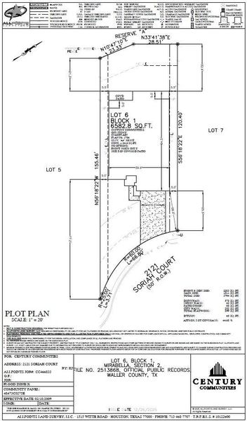 2D floor plan layout of this home in Mirabella, Brookshire, TX (Image 3).