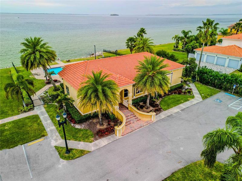 Community Clubhouse view from the drone.