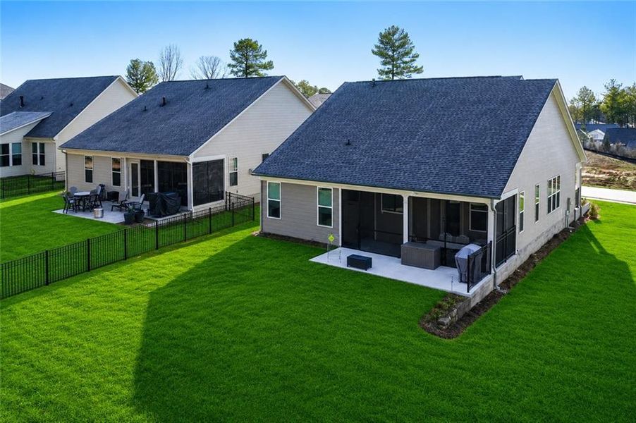 Exterior details and patio area of a home in , Hoschton (Image 28).