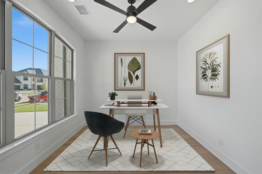 Furnished interior view inside a new home in Estates at Rockhill, Frisco (Image 5).