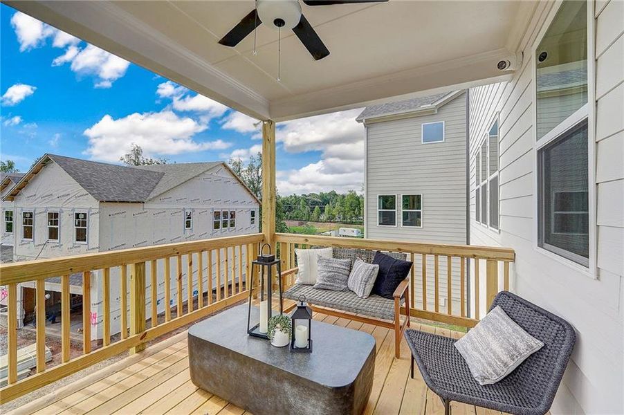 Exterior details and patio area of a home in Falls Creek, Flowery Branch (Image 3).