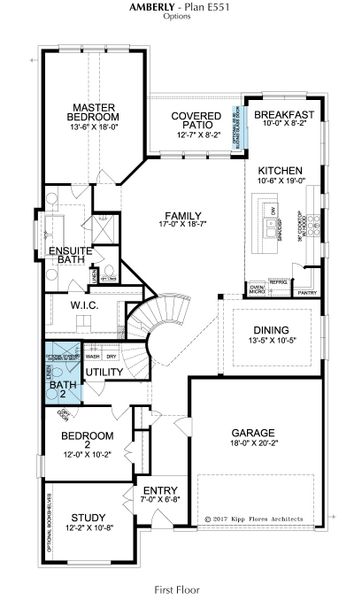 2D floor plan layout for the Amberly by Landon Homes in Fields - East Village, Frisco, TX (Image 6). 2D floor plan layout for the Amberly by Landon Homes in Fields - East Village, Frisco, TX (Image 6).