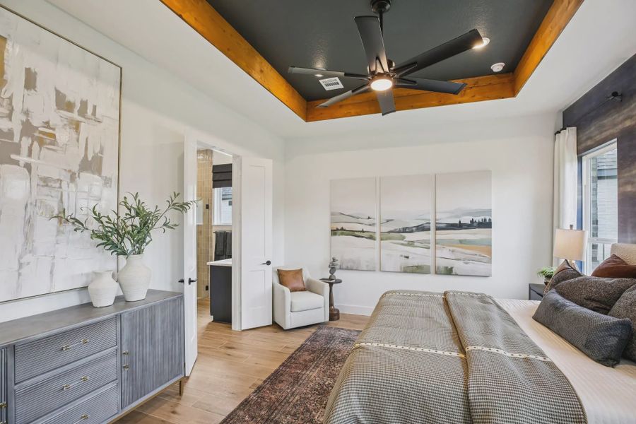 Representative furnished interior of a home built from the Dayton by Chesmar Homes in Bridgeland 45's, Cypress (Image 25).