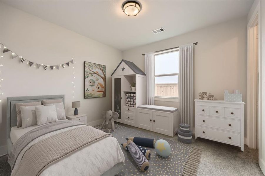 Carpeted bedroom - Virtually Staged Photo Carpeted bedroom - Virtually Staged Photo