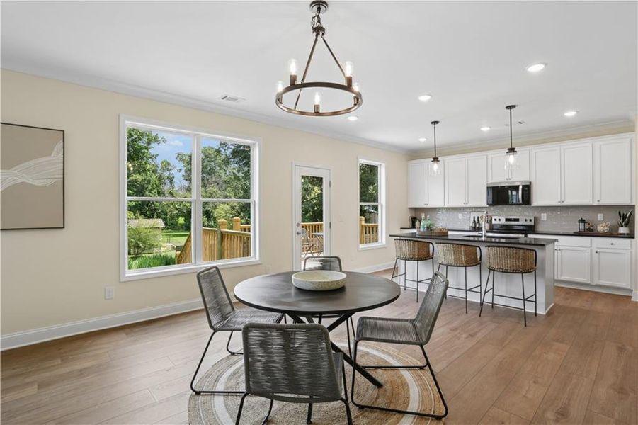 Furnished interior view inside a new home in , Flowery Branch (Image 9).