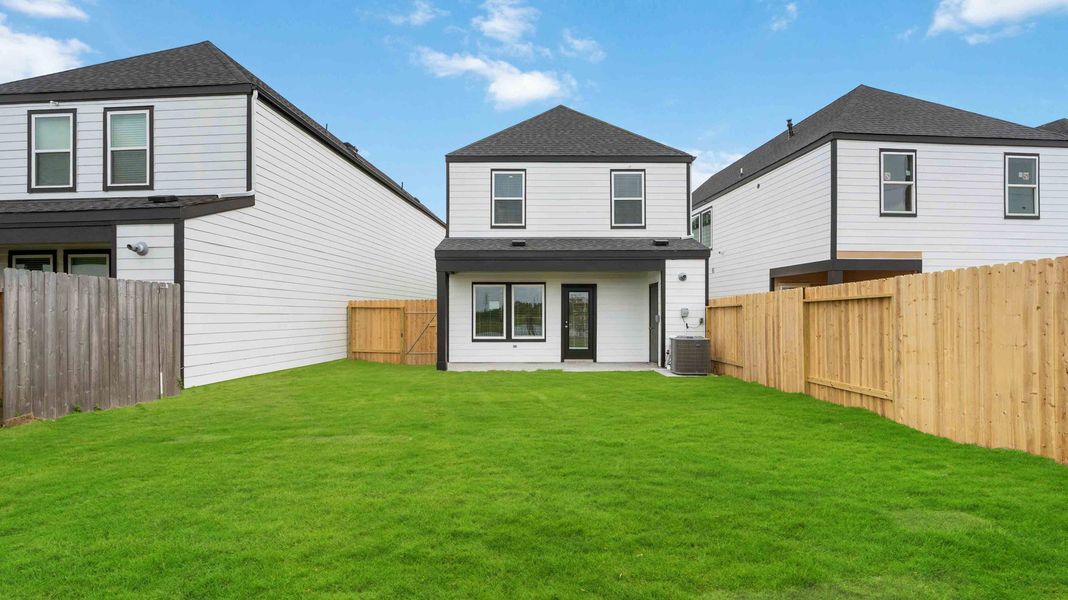 Representative exterior photo of a completed home built from the Gardenia by D.R. Horton in Grand West, Houston, TX (Image 2). Representative exterior photo of a completed home built from the Gardenia by D.R. Horton in Grand West, Houston, TX (Image 2).