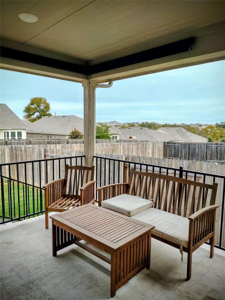 Covered Porch with a residential view