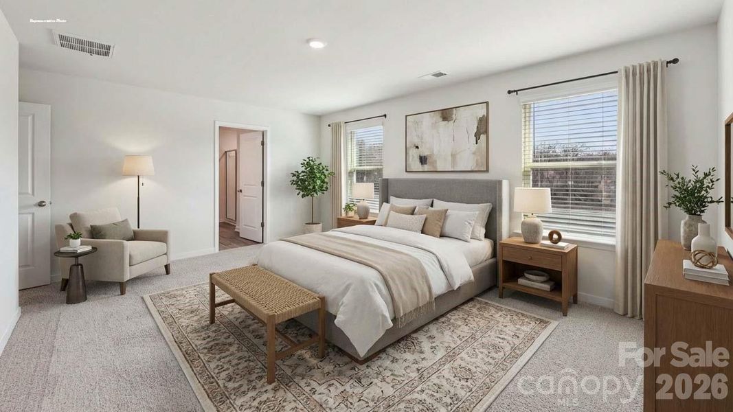 Furnished interior view inside a new home in Cardinal Creek, Charlotte (Image 10).
