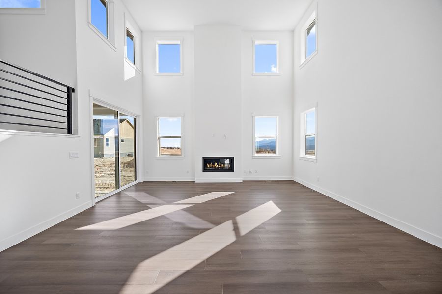 Representative unfurnished interior of a home built from the Qwynn by Lokal Homes in Jackson Creek, Monument (Image 7).