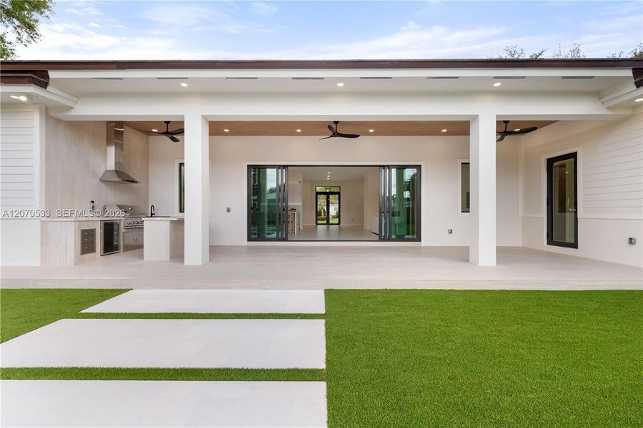 Exterior details and patio area of a home in , Miami (Image 26). Exterior details and patio area of a home in , Miami (Image 26).
