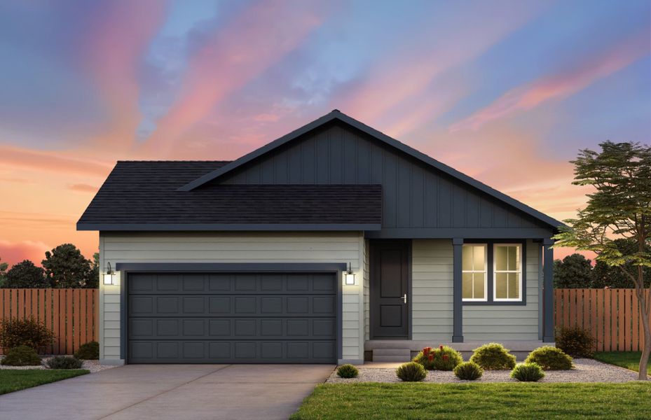Representative exterior photo of a completed home built from the Hewitt II by Pulte Homes in Wolf Creek Run West, Strasburg, CO (Image 16).