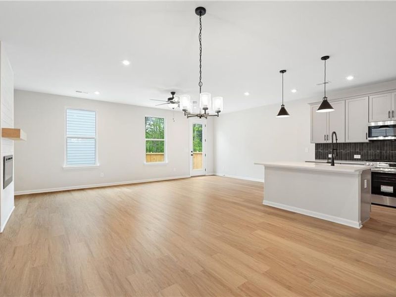 Spacious, unfurnished interior of a new home in The Village at Shallowford, Kennesaw (Image 14).