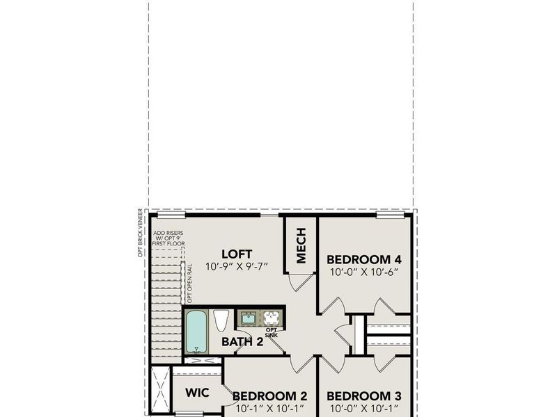 2D floor plan layout of this home in Lakes at Black Oak, Magnolia, TX (Image 4). 2D floor plan layout of this home in Lakes at Black Oak, Magnolia, TX (Image 4).