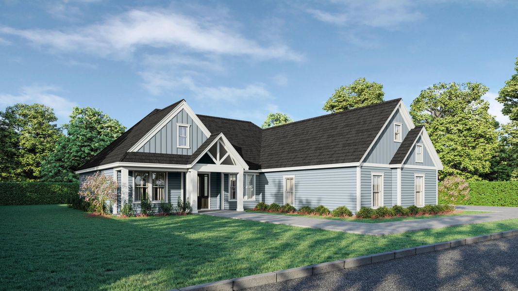 Front exterior of a new home in , Meggett, SC, highlighting curb appeal (Image 26).