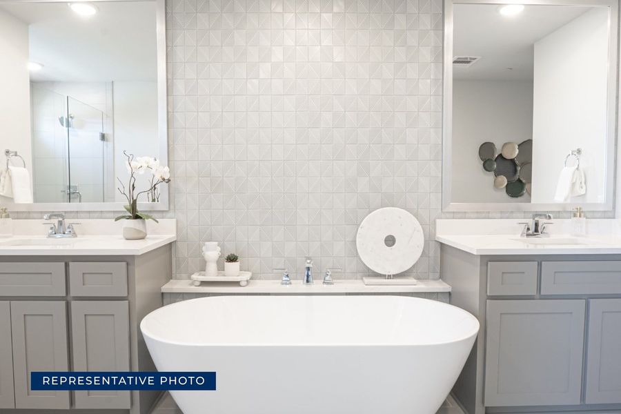 Representative furnished interior of a home built from the Acacia R by First Texas Homes in The Abbey at Mercer Crossing, Farmers Branch (Image 13).