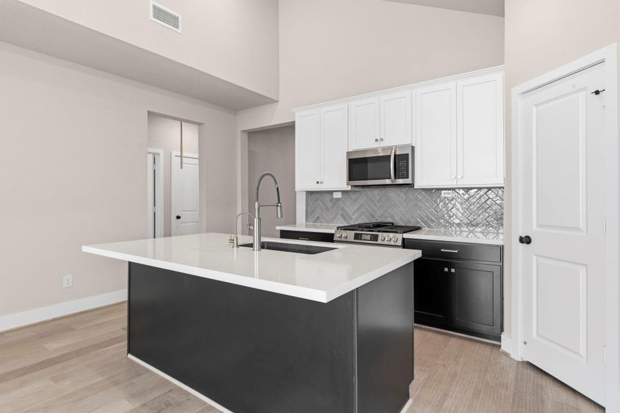 Furnished interior view inside a new home in Meridiana 40', 65', Iowa Colony (Image 9). Furnished interior view inside a new home in Meridiana 40', 65', Iowa Colony (Image 9).