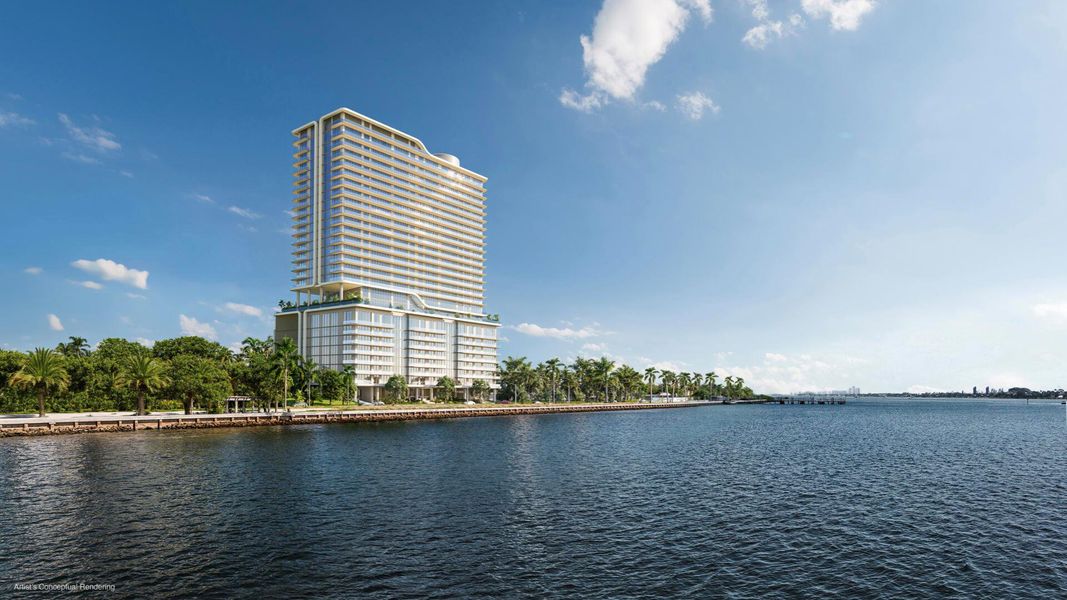 Front exterior of a new home in The Ritz-Carlton Residences, West Palm Beach, FL, highlighting curb appeal (Image 1).