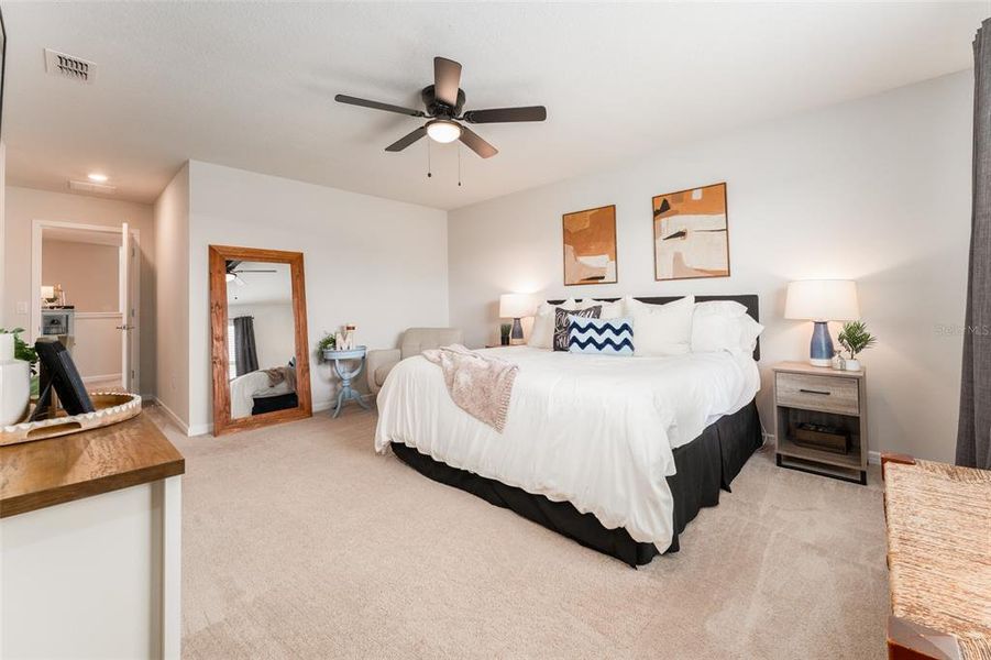 Primary Bedroom- Upgraded Ceiling Fan