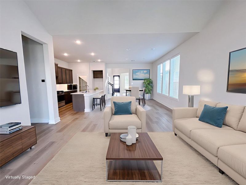 Furnished interior view inside a new home in Cross Creek Ranch 45′, Fulshear (Image 8).