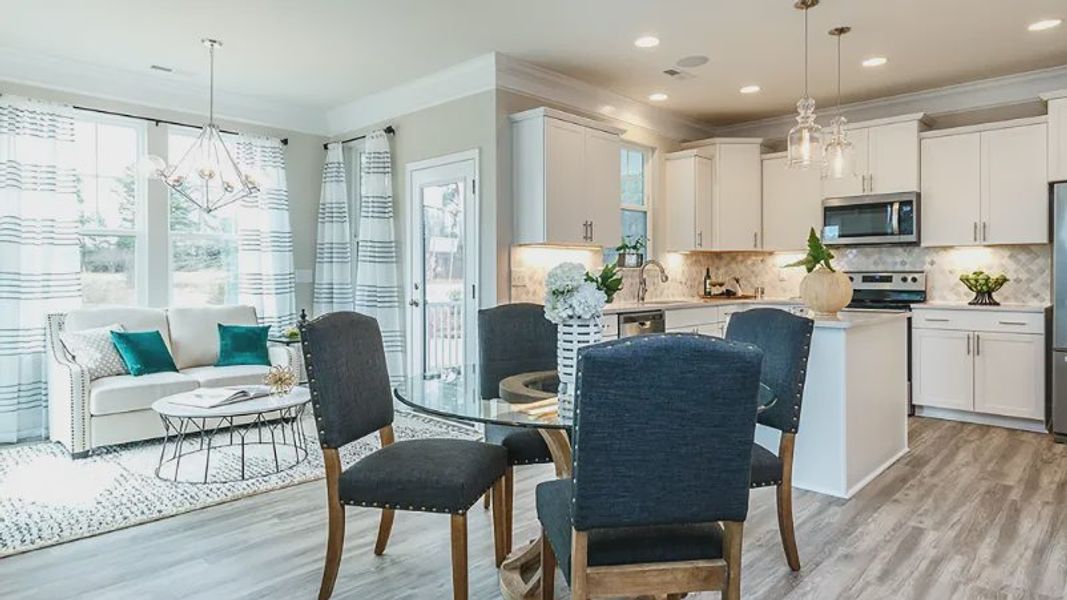 Furnished interior view inside a new home in Station Pointe, Angier (Image 7). Furnished interior view inside a new home in Station Pointe, Angier (Image 7).